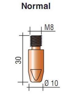 Наконечник гор. п/а M8, d.1,0 мм L30 (тело 10) E-Cu/Aurora