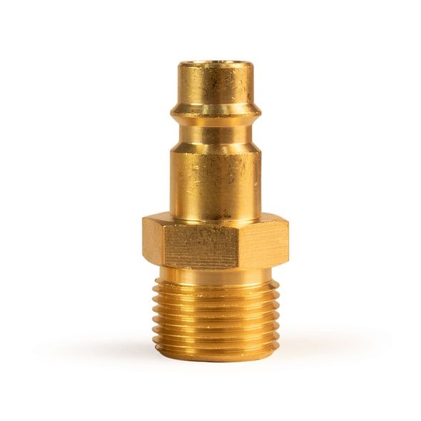 Штуцер профессиональный Aurora папа с с наружной резьбой 3/8М, латунь, блистер 1шт.