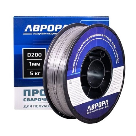 Проволока порошковая Аврора E71T-GS d.1.0 мм 5.0кг D200 NO GAS